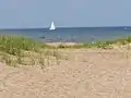 Blick über den See vom East Tawas State Park an der Spitze der Saginaw Bay aus