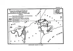 Die linke Karte von 1914 beruht auf der Einigung von 1899. Darauf begründet sich der Anspruch Osttimors auf Fatu Sinai. Die rechte Karte zum Schiedsspruch des Ständigen Schiedshofs vom 25. Juni 1914 zu den Grenzen auf Timor bietet keine Klarheit zu der hier Pulu Batek genannte Insel.