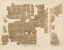 Gynäkologischer Papyrus Kahun (Lahun) VI. 1, Seite 2 und 3