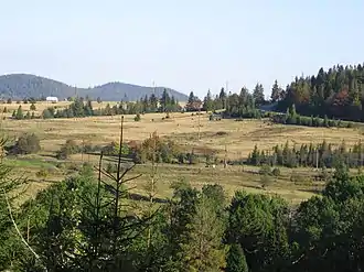 Blick auf den Pass vom polnischen Territorium aus gesehen