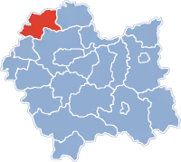 Lage des Powiat in Kleinpolen