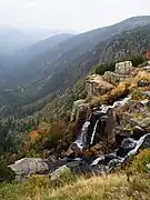 Der Pantschefall mit Blick ins Elbtal