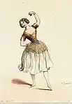 Carlotta Grisi im 1. Akt von Paquita von Mazilier und Deldevez, Paris 1846