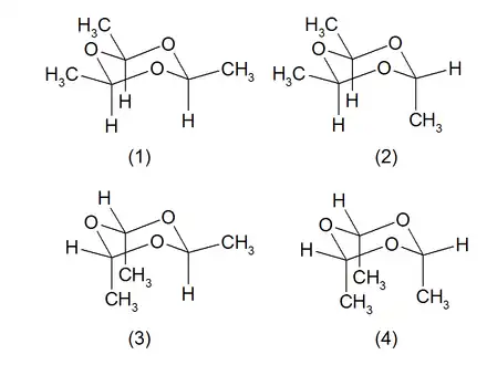 Stereoisomere von Paraldehyd