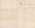 Patent für einen preuß. Portepee-Fähnrich (Oberfähnrich) Vorderseite 1872