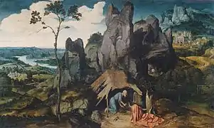 Landschaft mit Hieronymus, Louvre