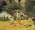 Paul Gauguin: Jeunes Bretons au baine (La baignade au moulin du Bois)um 1886