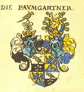 Siebmachers Wappenbuch von 1605: Wappen der Familie Paumgartner, Nürnberg