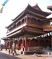 Saumdach bei dem Tempel Yōng hé gōng (雍和宮) in Beijing