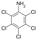 Strukturformel von Pentachloranilin