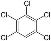 Struktur von Pentachlorbenzen