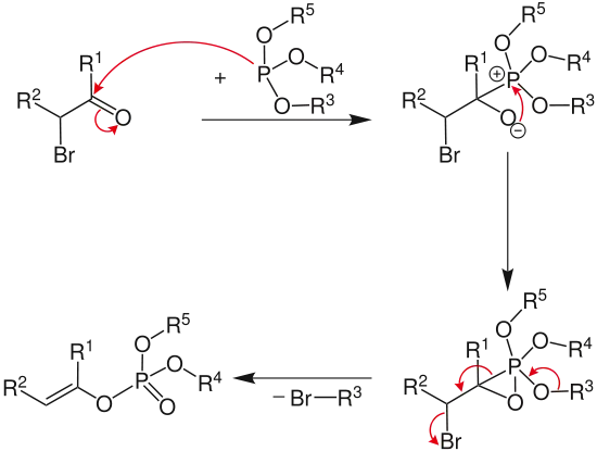 Reaktionsmechanismus der Perkow-Reaktion