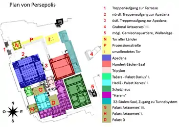 Plan von Persepolis