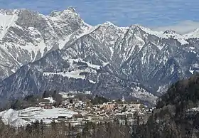 Sicht auf Pfäfers von der Valenserstrasse