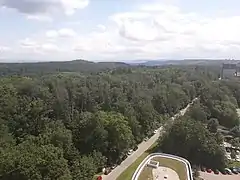 Blick vom Hochhaus Pfaffenwaldring 32 nach Nord-Ost