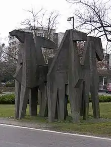 Skulptur auf dem Pferdemarkt