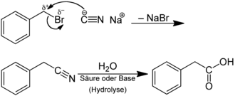 Synthese von Phenylessigsäure