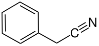 Strukturformel von Phenylacetonitril