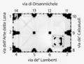 Karte der Orsanmichele (14 Fassadennischen mit Heiligenskulpturen)