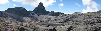 Bergsee Pintadacocha, im Hintergrund der Cerro Pintadacocha