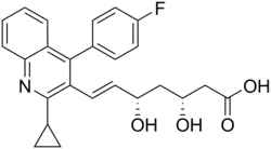 Strukturformel von Pitavastatin