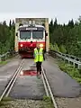 Zugfahrt über die Piteälvsbron