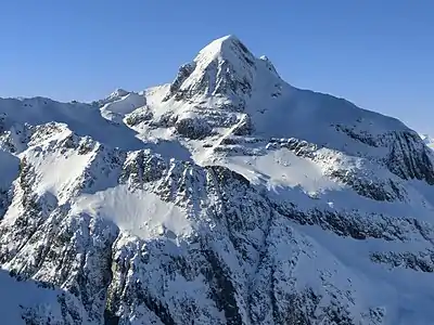 Blick nach Nordwesten zum Piz Platta.