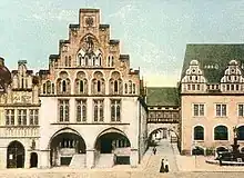 Altes Rathaus mit Schaugiebeln zum Alten Markt, Ansichtskarte um 1920