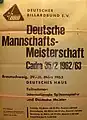 Plakat zur deutschen Meisterschaft 1963 in Braunschweig