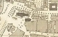 Lage des Reithauses (Reitb.),Plan von 1864