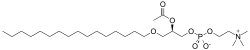 Struktur von PAF (1-O-alkyl-2-azetyl-sn-glyzero-3-phosphocholin)