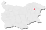 Karte von Bulgarien, Position von Pliska hervorgehoben