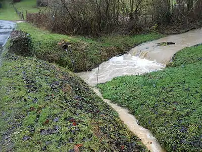 Schwerer Winterregen an der D 94