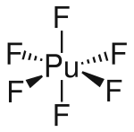 Strukturformel von Plutoniumhexafluorid