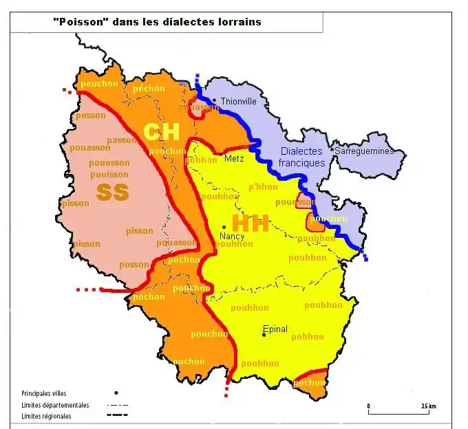 Die verschiedenen Dialekte der Lorraine unter besonderer Berücksichtung des HH