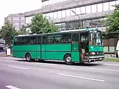 Ein Setra S 213 RL Polizeibus in Hamburg, Deutschland.