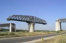 Eisenbahn-Drehbrücke Pont de Caronte