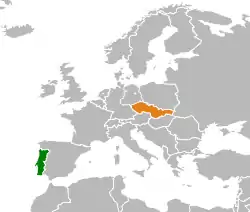 Lage der CSSR und Portugal