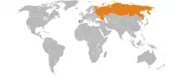 Lage von Portugal und Russland