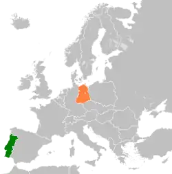 Lage der DDR und Portugal