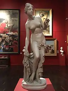 James Pradier, Venus wird im Bade überrascht, 1829, Marmor.