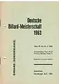 Deckblatt des Prospekts zur deutschen Meisterschaft 1963 in Homberg