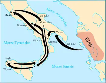 Pyrrhus’ Marsch durch Italien und Sizilien