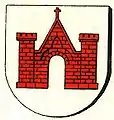 Auf die beiden Burgmannen-Siegel zurückgehendes Stadtwappen von 1891