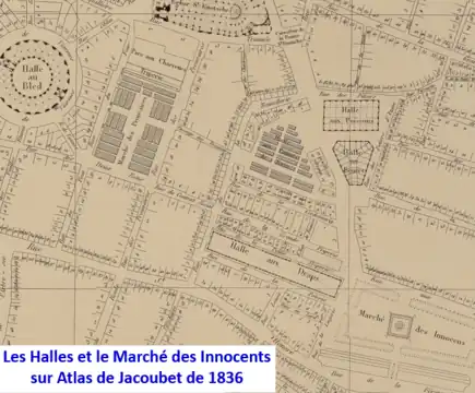 Quartier des Halles 1836