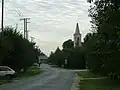 Blick auf die römisch-katholische Kirche Szentháromság