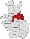 Lage des Kreises im Regierungsbezirk Detmold (1949–1968)