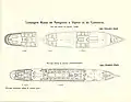 Deckspläne von SS „Zar“ (1883) und SS „Tschichatschjow“ (1892)