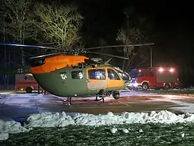 SAR 41 auf dem Hubschrauberlandeplatz Maria-Hilf Krankenhaus Daun am 14.12.2022