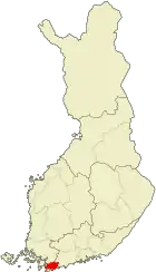 Lage von Raseborg in Finnland